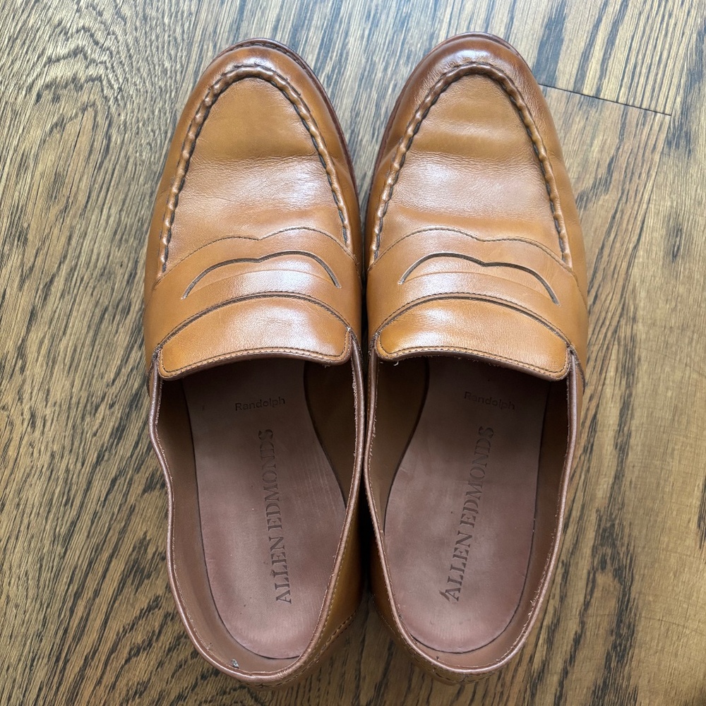 Allen Edmonds Tan Leather Penny Loafers